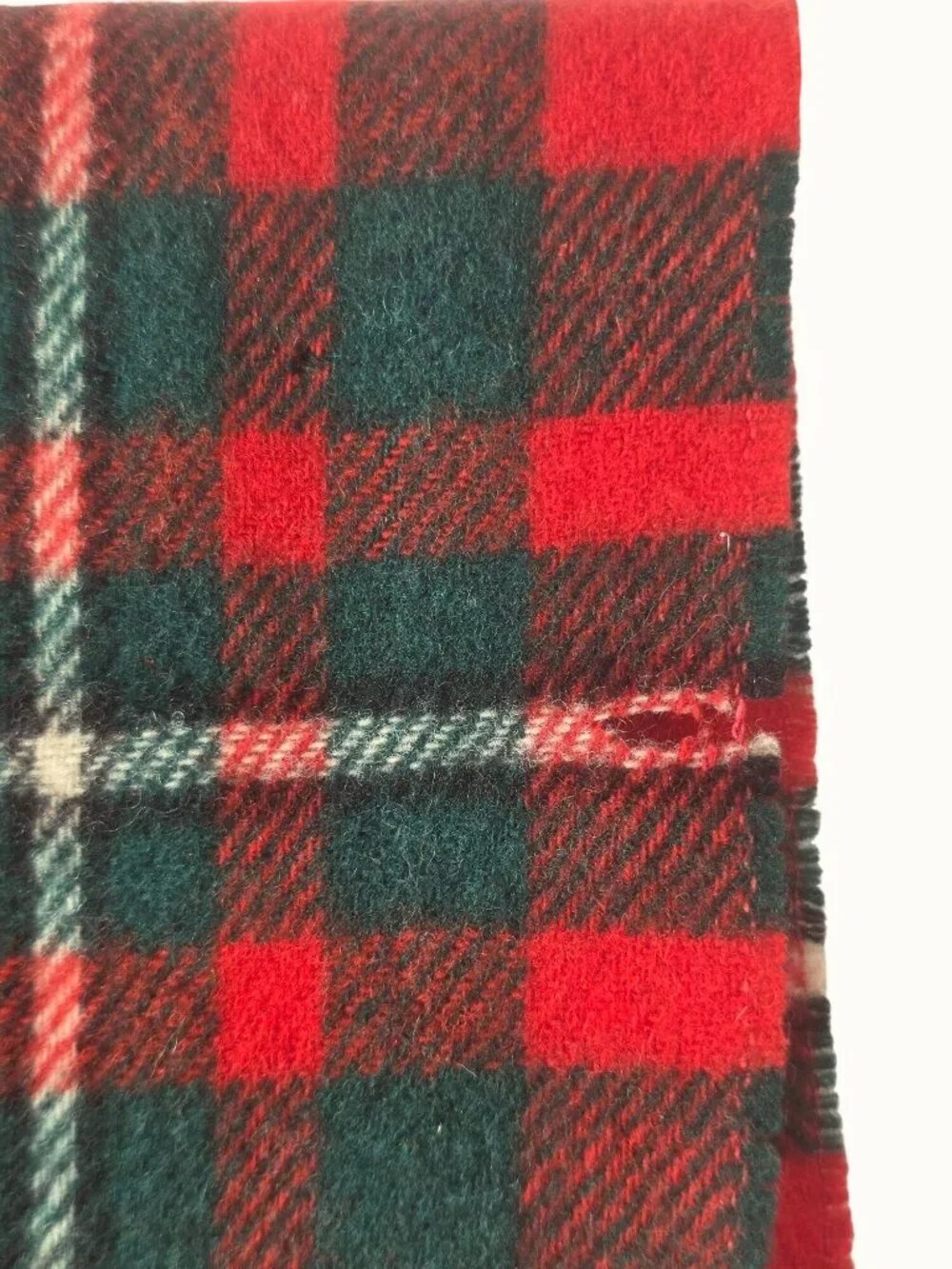 Vintage Welsh Margetson & Co London Wool Tartan Scarf Made in Scotland 48x11